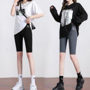 여성 요가필라테스 피트니스 하이 웨스트 핏감좋은 3/4소매 타이즈 여성용 트라우저 스포티 조깅 스타일