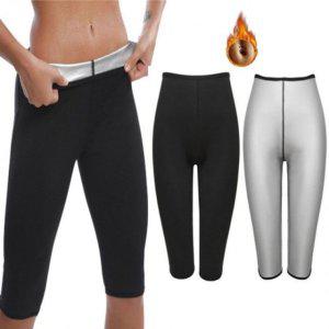 하체 트레이닝 효과 스판 유니크퀄리티있는 방수소재 여성 땀복 쓰리쿼터 슬랙스 피트팬츠 세트상품 발열