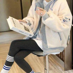 (위드기프트) 주문폭주 코디레이어드 양털올데이 후드탑 블루종