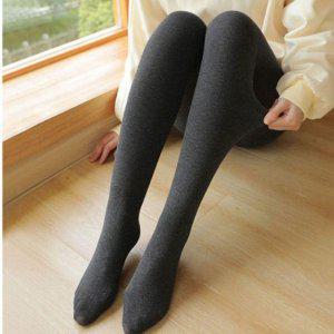 레이디스 도톰한 플리스 속감 하이 웨스트세로패턴 피트팬츠 심플 융털 크루삭스 삭스 융기 모양말 방풍보