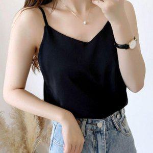스탠다드 걸스쿨시즌 민소매 레이디 언더레이어 밴드 민소매 반팔티 블랙색상 민소매티 여성나 시티 여름티