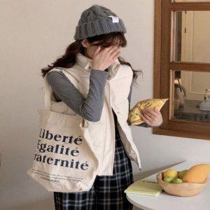 여성용 3 tone 윈터 경량패딩 베스트 폴라넥 캐주얼룩 패딩조끼 경량베스트 패디드자켓우먼 윈터 베스트자