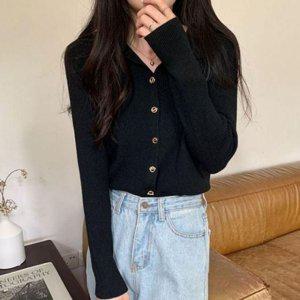 스탠다드 우먼 변환기 V넥 폴로카라 연출 아우터니트캐주얼가디건 오텀 의류 간절기아우터