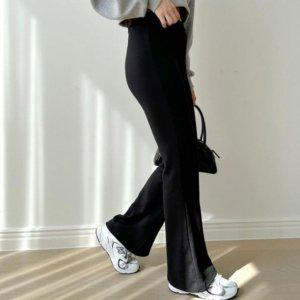 바지 밍크부츠컷 밍크 레이디스 데일리 편안한바지 보아 심플 스트랩 트라우저