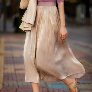 샤이닝 링클플레어스커트 스트랩 미니스커트 봄스커트 롱스커트 샤스커트 프리미엄 봄나들이 여성용 가을철