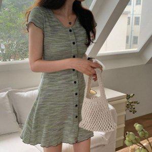 타이트 이지패턴 컬러믹스 롱드레스 스몰 풀오버 라인스커트 일상템