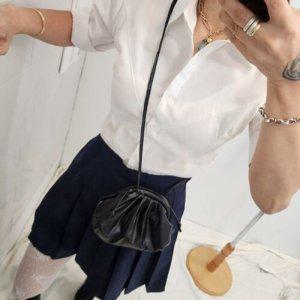 여성용 스타일 오피스 일상 오픈칼라셔츠 밝은색 날씬핏 교복와이셔츠 상의 나들이