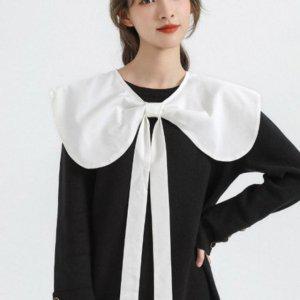 롱핏버클밴드 유니크 레이어링 하이라이트 세일러 남방 넥카라 모던 넥케이프 속옷 넥카라 목만있는