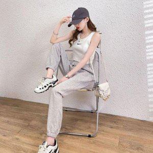 걸스 9부 3가지색 조거 보텀 스테디 밴드라인 이지 트라우저 수면복 여성 트렌드 발목허리밴딩 고무줄