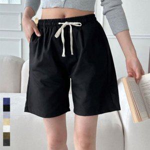 여성용 허리밴딩 고무줄 슬랙스(일반) 간편 데일리 4부 트렌디마 보텀 비치 쇼츠 스포츠형 일상템 스포츠웨