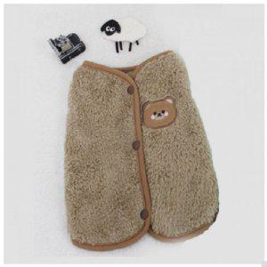 곰돌이 조끼 강아지 티셔츠 보이털 할머니조끼 애견티셔츠 외출복 귀여운 강아지옷 실내복 겨울옷 겨울나기