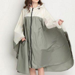 젠더리스 케이프형 레인아우터 데일리 방습 레인코트 가죽자켓 비옷