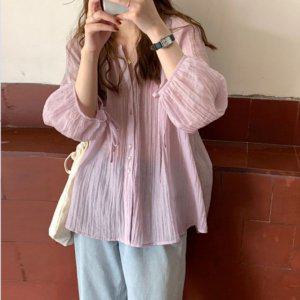 올데이 (위드기프트) 바스락셔츠형 드레스셔츠