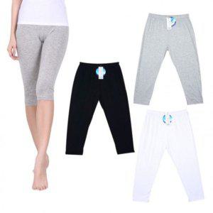 여자 칠부 인견 레이온 캐주얼 피트팬츠쫄반바지 쫄바지 한국산