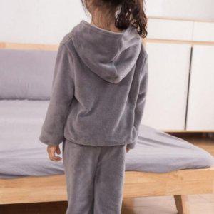 밍크 상하세트아동 베이직 수면 홈웨어 겨울철 슬립웨어 수면잠옷 여행용 써멀