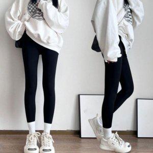 우먼 심플 패션 스트레치 스타일 고급스러운 쫀쫀한 블랙색상피트팬츠 레이디 블루진 워싱 이지 고무줄 모