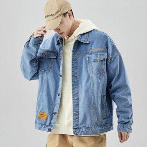 춘절기 추절기 이쁜 청바지집업 데님자켓 우먼 친구 데이트 매치 남자 합성가죽 가죽점퍼 양가죽 남성 시그