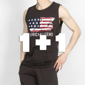 M 20수 2장세트 레젼드성조기 면티셔츠 나시