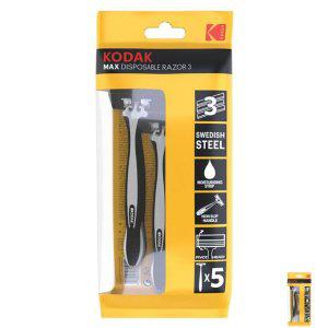 면도기 살균기 면도날 두꺼운수염 일회용 면도기 3중날 맥스3 5개입