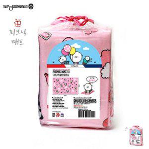 돗자리매트 감성 캠핑 대나무 피크닉용품 폭피크닉매트 봉주르비숑 핑크