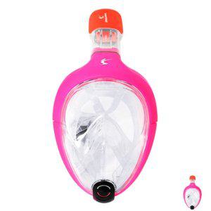 스노클고글 스노쿨링마스크 풀페이스 스노클링 세트 S.M 핑크 스노클마스크 물안경 수경