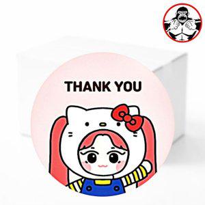 튼튼 인쇄물 접착라벨 인형탈 고양이