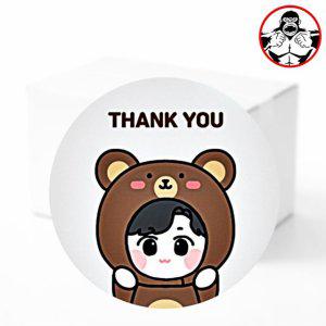 튼튼 인쇄물 접착라벨 인형탈 곰돌이