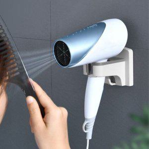 욕실 드라이기 거치대 전선 정리 홀더 무타공 수납 대형 거치