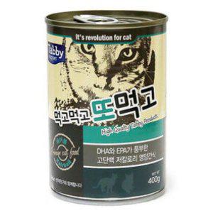고양이 습식캔 헤어볼 400g 12개 저칼로리 영양 간식