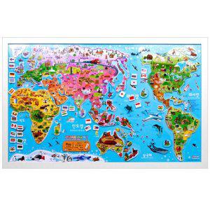 과학교구 세계지도 자석 직소 퍼즐 판퍼즐