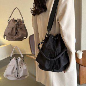 복조리투포켓3WAY 페미닌 스트링백 가방 백팩 여성 가죽 가벼운가방 미니
