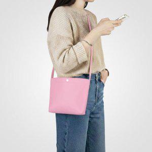 핑크 미니백 원버튼 미니 에코백 백 가방 여행용 가벼운 여성용 무지