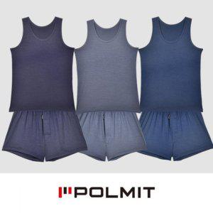 트렁크 남자속옷 폴밋 세트 런닝 트렁크세트 3