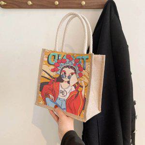 그림 간단 데일리가방 텀블러백 외출 미니에코백 곰돌이가방 에코백 아트