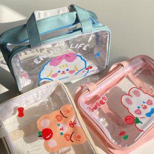 동물 투명 비치백 워터 목욕가방 PVC 수영가방 수영백 아동수영가방