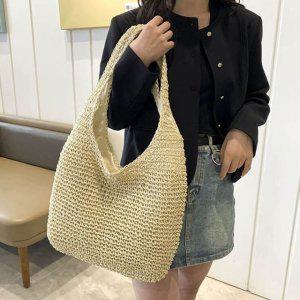 토트백 물놀이 피크닉 왕골 라탄백 여름토트백 바구니 가방 여름왕골백 그물