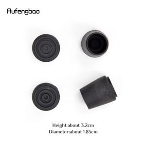 두 개의 관절을위한 4 PCS 하단 부드러운 껌 고무 패드 금속 워킹 스틱 패션 워킹 지팡이에 대한 고무 팁