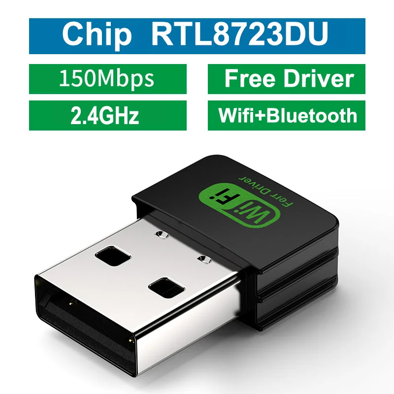 미니 USB Wifi 블루투스 어댑터 150Mbps 2.4Ghz 안테나 이더넷 Wi-Fi 동글 Lan 무선 네트워크 카드 PC 데스크탑 수신기