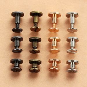 10Pcs 5/6.5/8mm 스트랩 리벳 나사 솔리드 네일 볼트 둥근 머리 나사 가죽 DIY 수하물 공예 의류/가방/신발 황동 손톱