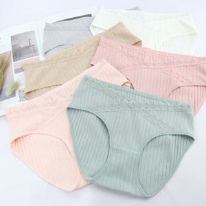 여성용 통기성 순면 임산부 팬티, 낮은 허리 임산부 팬티, 편안한 임산부 심리스 팬티
