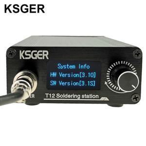 KSGER STM32 V3.1S T12 납땜 스테이션 OLED DIY 알루미늄 합금 FX9501 핸들 전동 공구 홀더 자동 수면 T12 철 팁