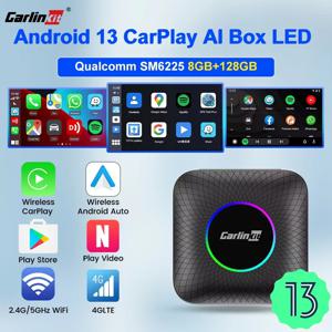 CarlinKit CarPlay Ai Box 안드로이드 13 SM6225 8 코어 64GB 128GB 자동차 스마트 스트리밍 박스 Netflix 용 무선 CarPlay 안드로이드 자동