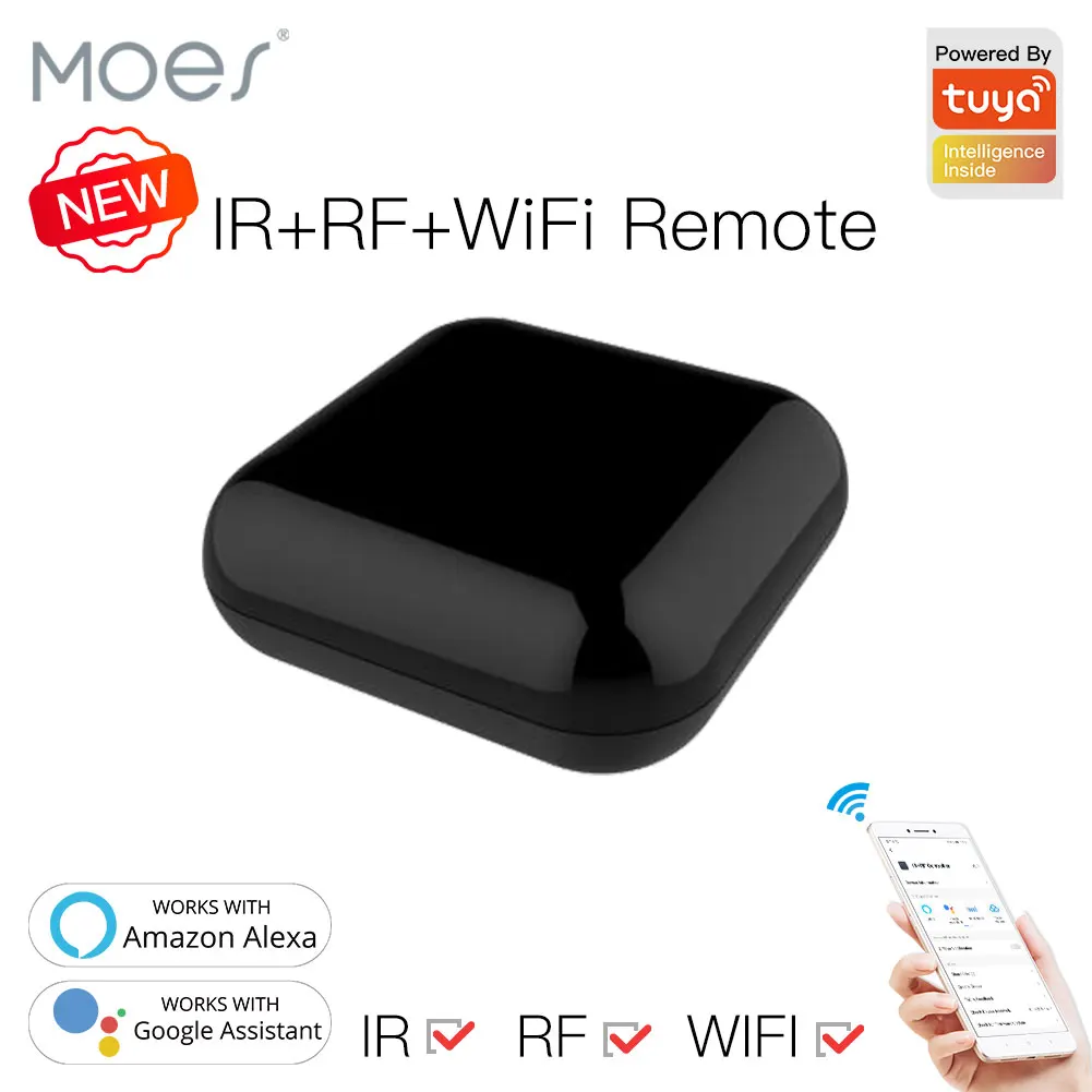 2021 새로운 WiFi RF IR 범용 리모컨 RF 가전 제품 Tuya Smart Life App Alexa Google 홈을 통한 음성 제어