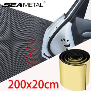 SEAMETAL 200X20cm 자동차 도어 보호대 차고 고무 자동차 스타일링 벽 가드 범퍼 안전 주차 립 범퍼 외부 보호대