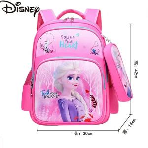 냉동 엘사 안나 만화 Schoolbag 디즈니 소녀 배낭 어린이 초등학교 Schoolbag 어린이 배낭 Schoolbag Mochila