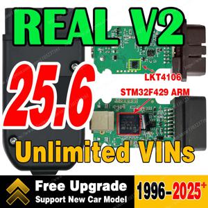 최고의 품질 2025+ Real V2 VagCom 진단 도구 업데이트 온라인 무제한 VINS Vag Com HEX Usb 인터페이스 V25.3 코딩 기능