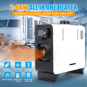 차량용 블루투스 디젤 에어 히터 소음기 리모컨, 자동차 트럭 보트용, DC/AC 화이트 수직, 2 KW, 8KW, 12V, 24V, 220V, 1 세트