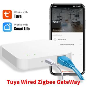 스마트 라이프를 통해 Zigbee 장치용 스마트 홈 자동화를 위한 Alexa Google Home Tuya Zigbee 유선 허브 게이트웨이와 함께 작동