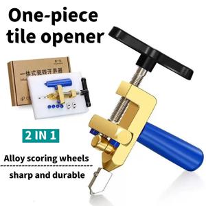 2-In-1 유리 세라믹 타일 커터 (나이프 휠 포함) 다이아몬드 롤러 커터 커팅 머신 오프너 차단기 액세서리 세트