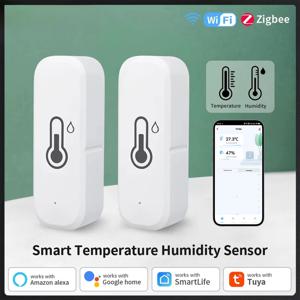 Tuya 스마트 WiFi/ZigBee 온도 및 습도 센서 APP 원격 홈 실내 습도계 온도계 Alexa Google 홈과 함께 작동